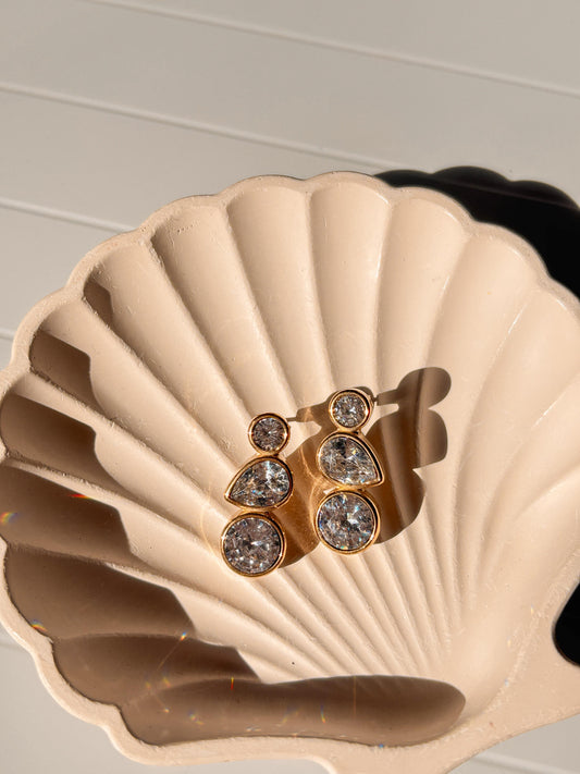 Diamond Drop Crystal Earrings