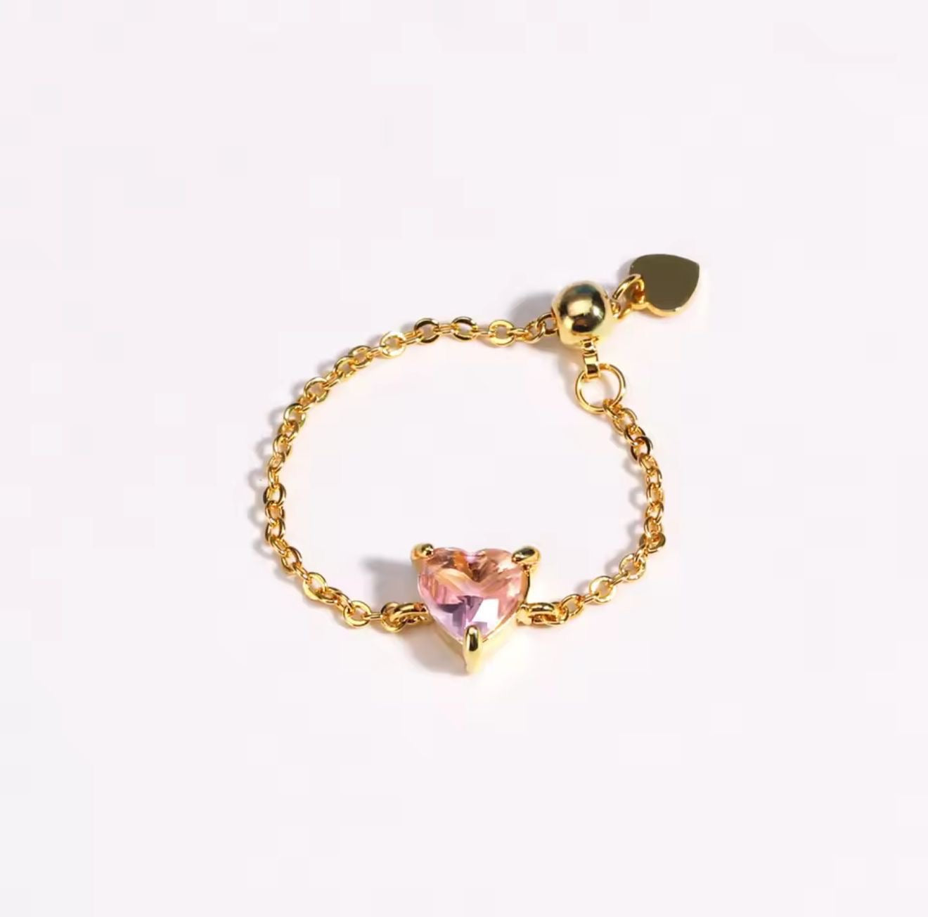 Pink Blingy Adjustable Ring