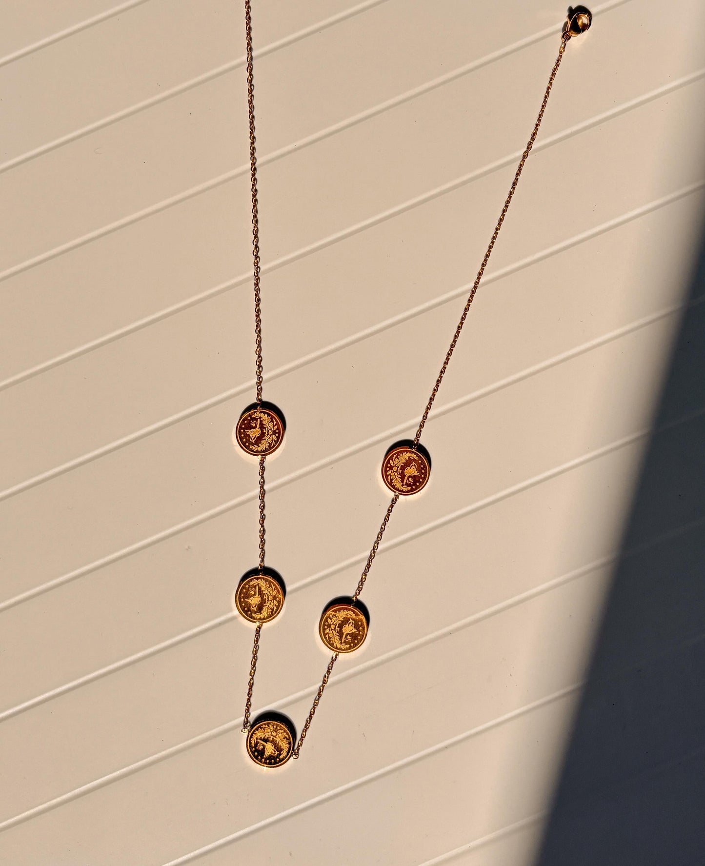 Five Coin Chain Pendant