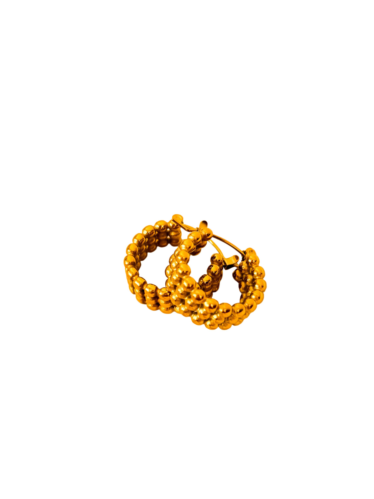 Auréa Triple Row Bead Hoop Earrings