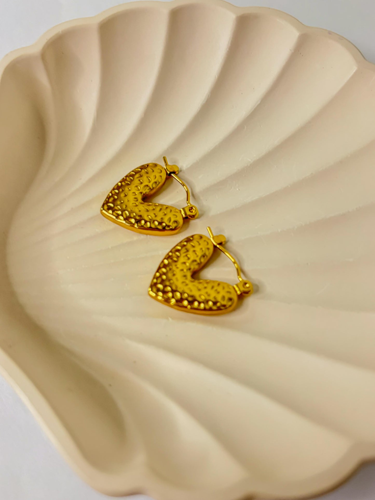 Crushed Heart Hoop Earrings – A Bold Statement of Love