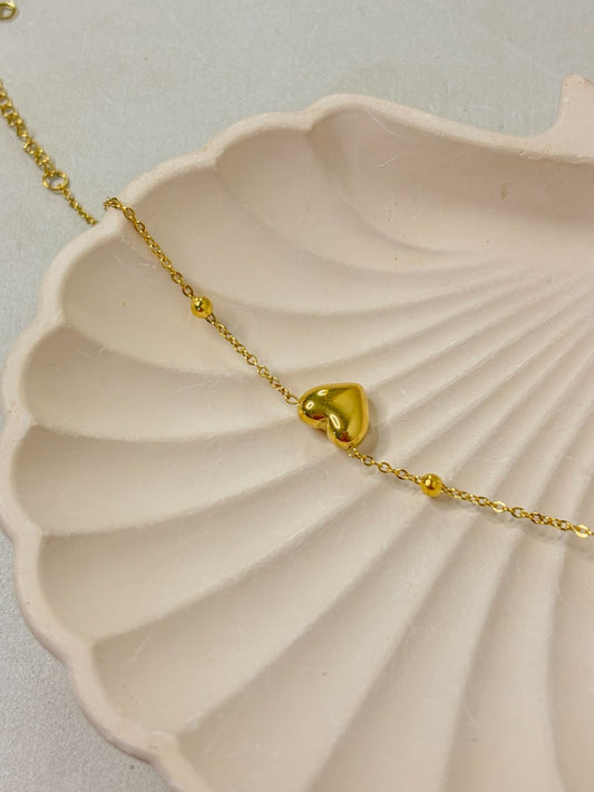 Golden Heart Chain – Bracelet/Anklet