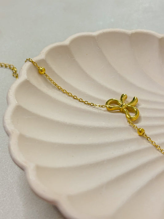 Golden Grace Bowknot Bracelet