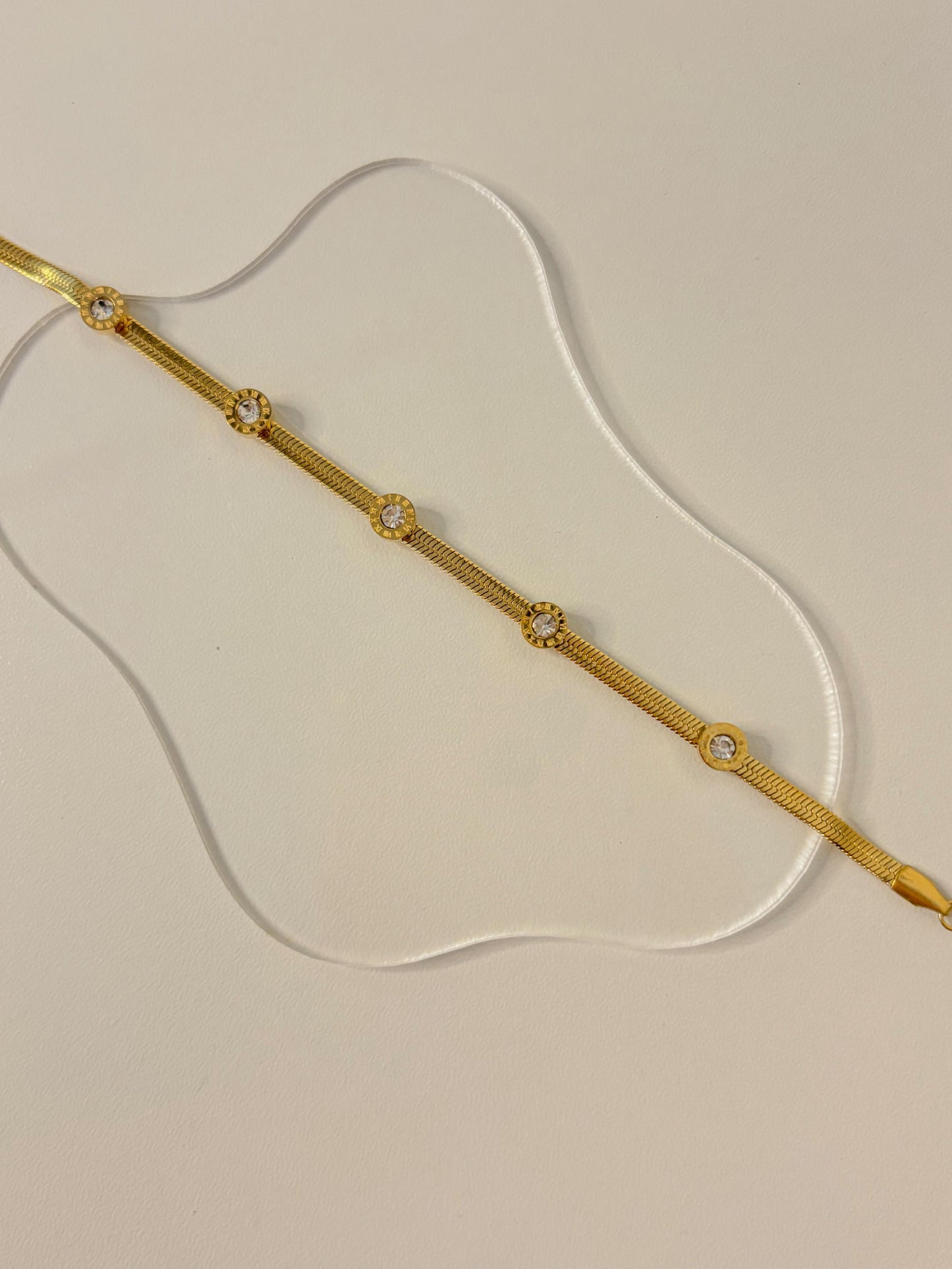 Lustra 5-Stone Snake Chain Bracelet