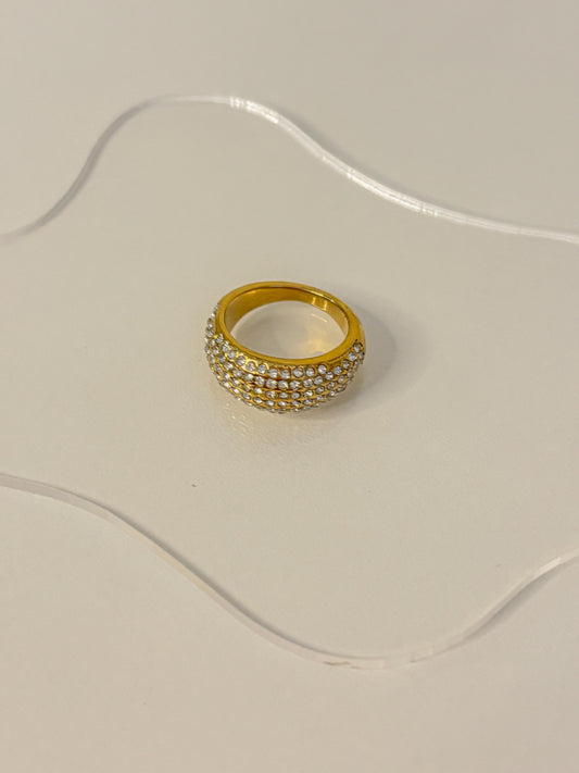 LustreGlow Micro Pave Zircon Ring