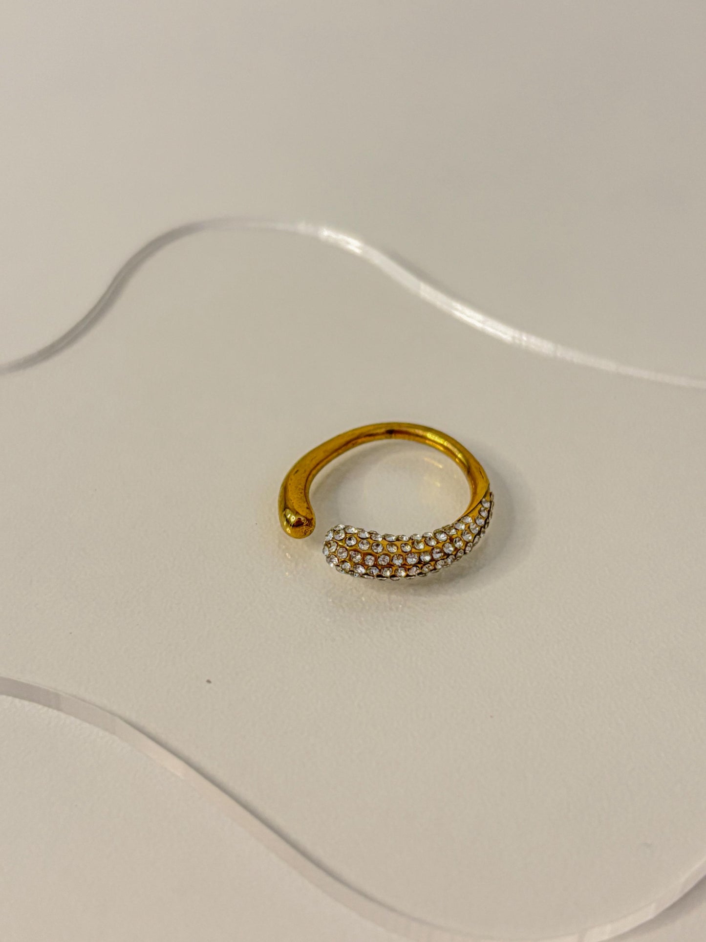 UWorld Sparkle Open Hoop AdjustableRing