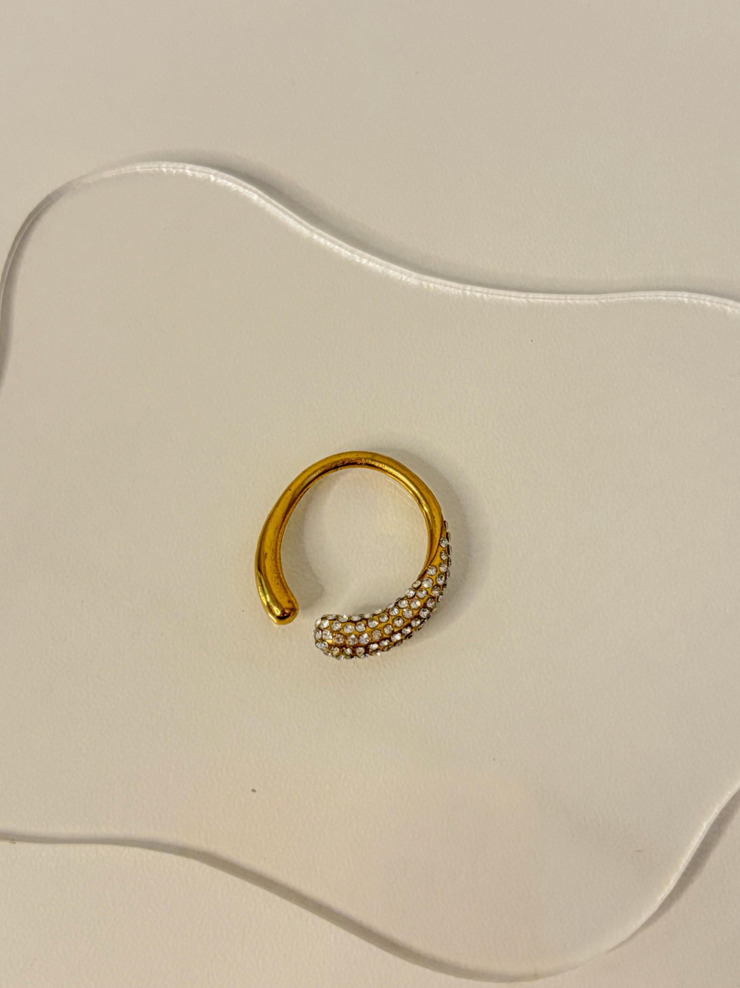 UWorld Sparkle Open Hoop AdjustableRing