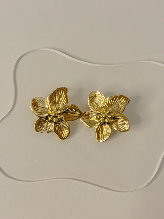 Golden Bloom Stud Earrings 🌸