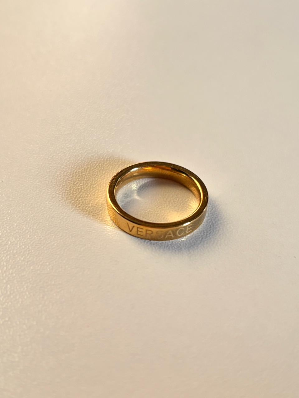 Versace Gold-Tone Band Ring