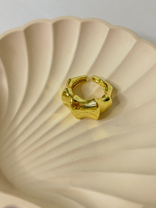 18K Gold Bamboo Ring