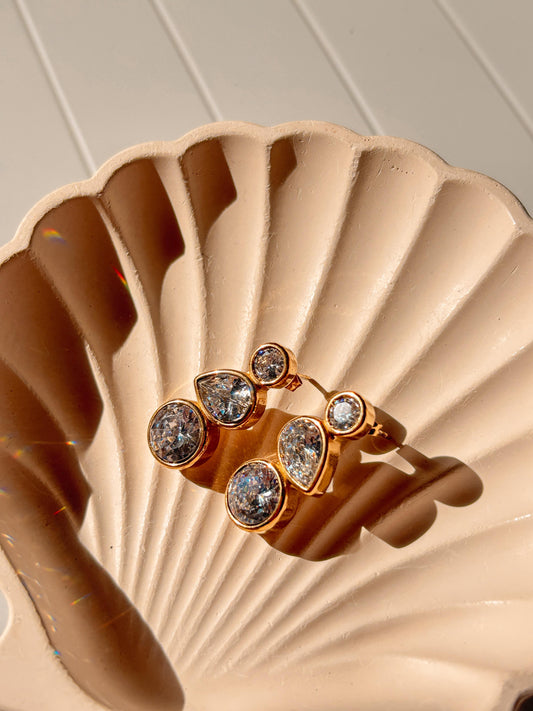 Diamond Drop Crystal Earrings