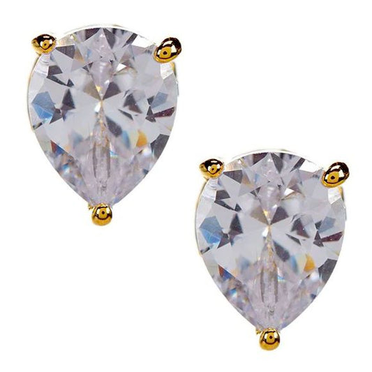 Mariell Pear Elegance CZ Stud Earrings