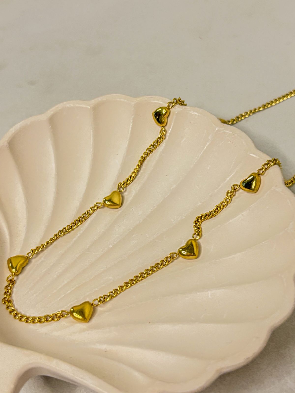 Heart Tassels MYKI 18k Gold Plated Neckpiece