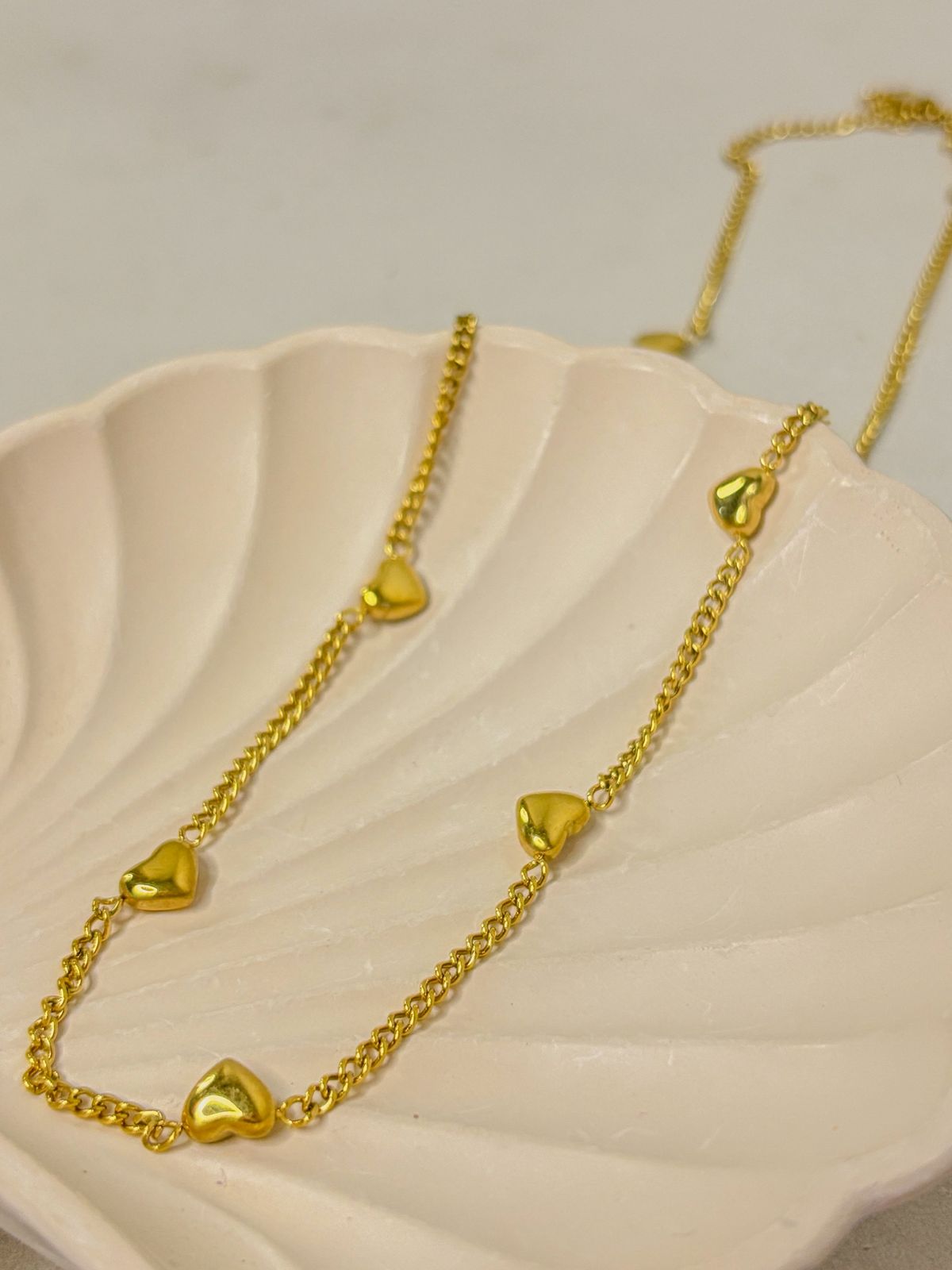 Heart Tassels MYKI 18k Gold Plated Neckpiece