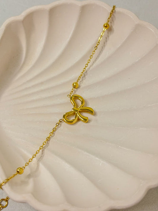 Golden Grace Bowknot Bracelet