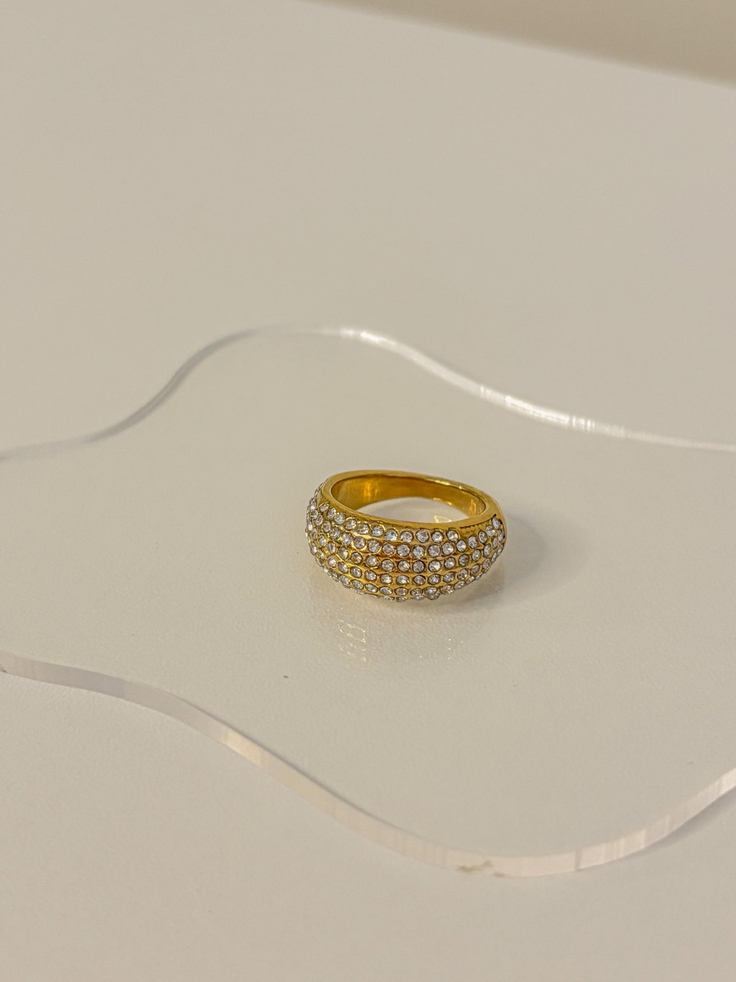 LustreGlow Micro Pave Zircon Ring